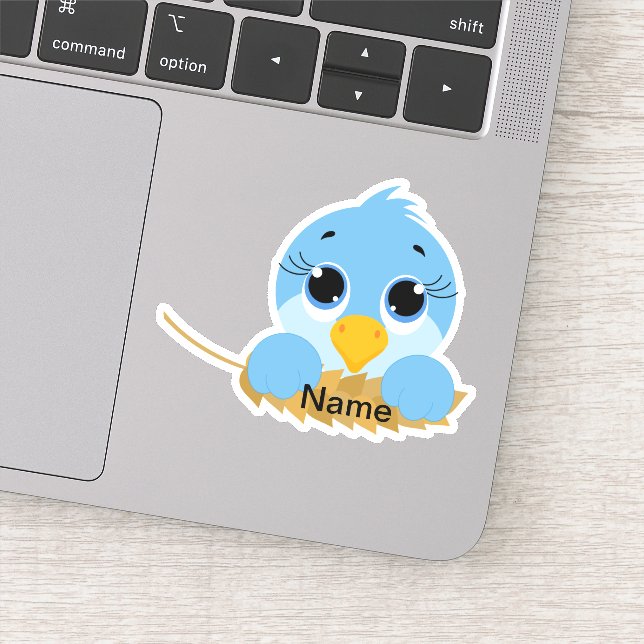Blue Bird Die Cut Sticker Decal (Detail)