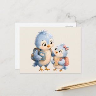 Blue Bird Family Postcard