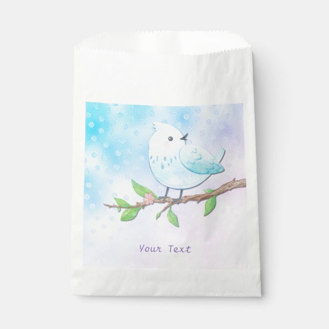 Blue Bird Favour Bag (Front)