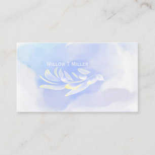 Blue bird humming bird clouds wings Business Cards