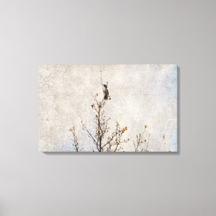 Blue Bird in a Tree Canvas Print