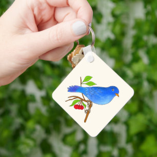 Blue bird key ring