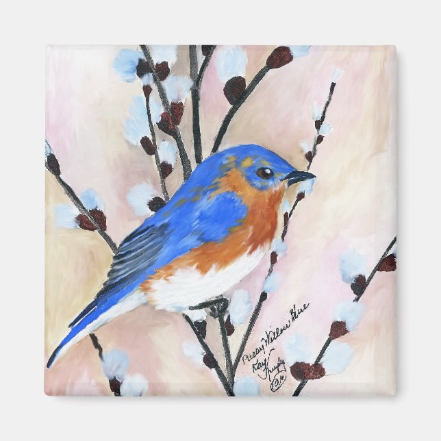 blue bird magnet (Front)