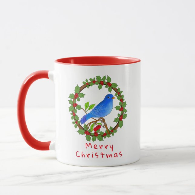 Blue bird mug (Left)