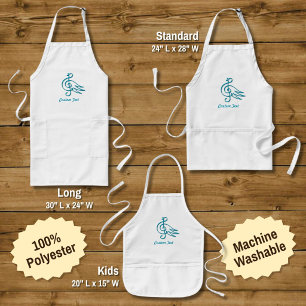 Blue bird music adult apron