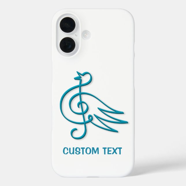Blue Bird Music Case-Mate iPhone Case (Back)