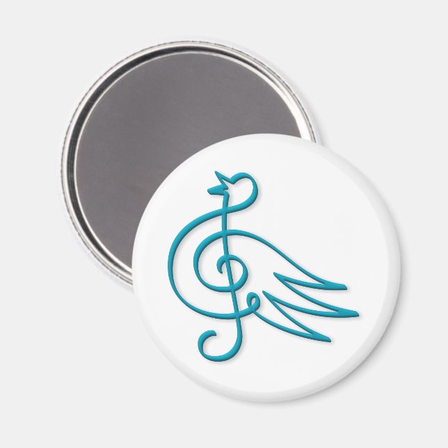 Blue bird music magnet (Front/Back)