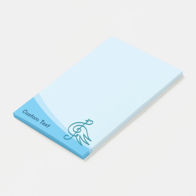 Blue Bird Music Post-it Notes (Angled)