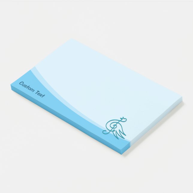 Blue Bird Music Post-it Notes (Angled)