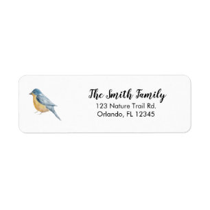 Blue Bird Nature Painting Return Address