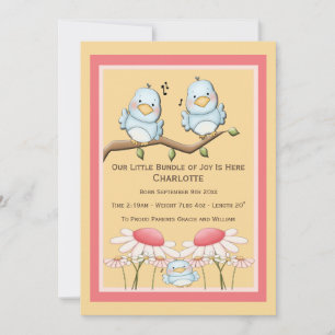 Blue Bird New Baby Announcement