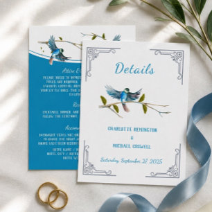 Blue Bird of Happiness Details Enclosure Card