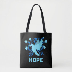 Blue Bird of Hope and Peace - Dove Tote Bag