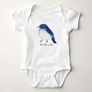  Blue Bird of Love     illustration , Blue Bird of Baby Bodysuit