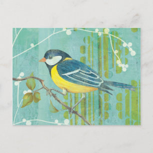 Blue Bird Perched on a Tree Postcard