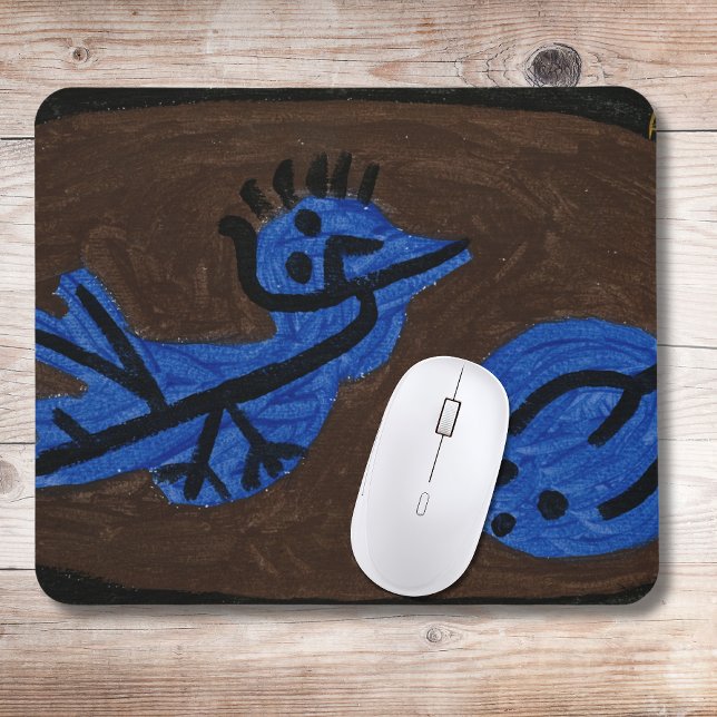 Blue Bird Pumpkin - Paul Klee 1939 Mouse Mat (Creator Uploaded)