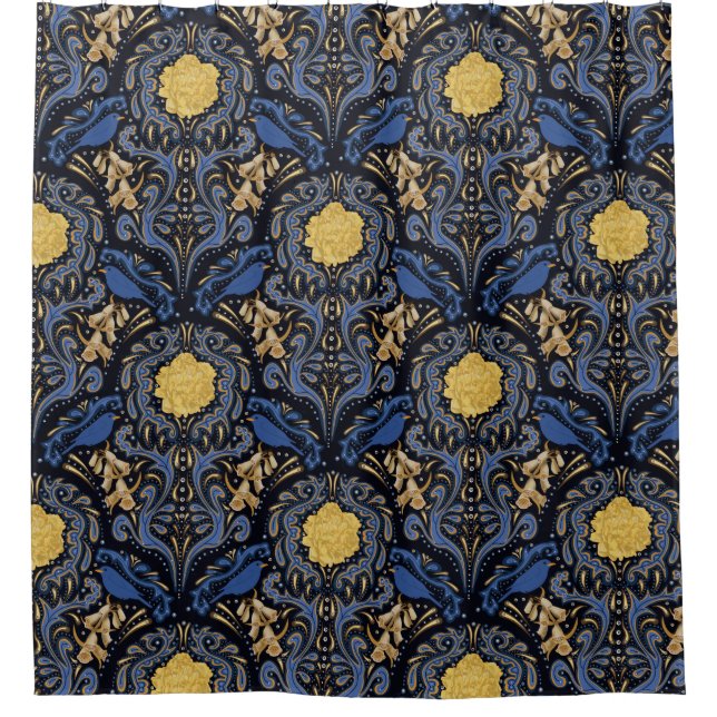 Blue Bird Shower Curtain (Front)