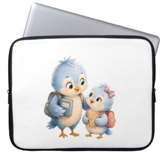 Blue Bird Siblings Laptop Sleeve
