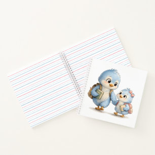 Blue Bird Siblings Memory Photo Notebook