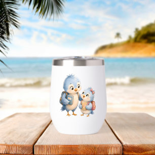 Blue Bird Siblings Travel Tumbler