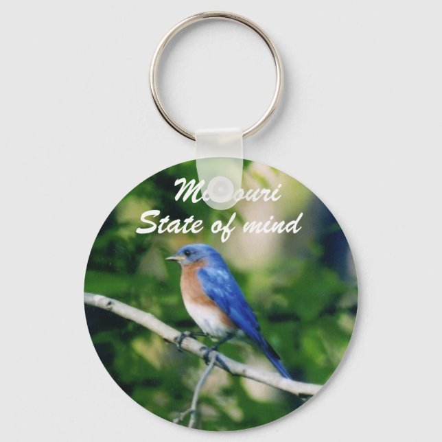Blue bird single, Missouri, State of mind Key Chan Key Ring (Front)