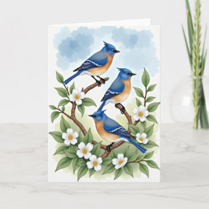 Blue Bird Spring Mothers Day Card