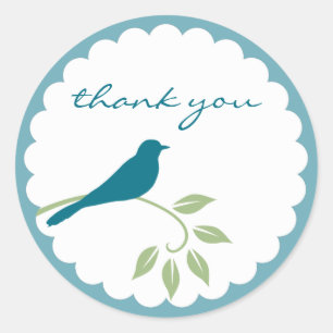 Blue Bird Sticker - Thank You