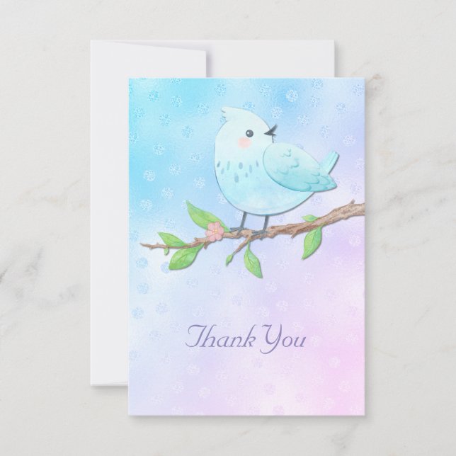 Blue Bird Thank You Card (Front)
