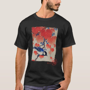 Blue bird traditional japanese art vintage gift T-Shirt