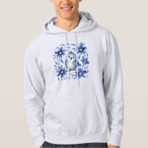 Blue Bird with flowers