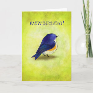 Blue Birdie Greeting Card(customisable) Card