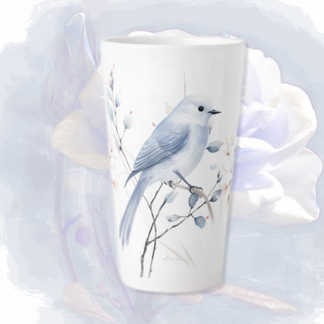 Blue  Birds and Branches Latte Mug (Creator Uploaded)