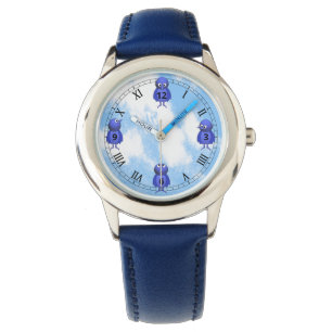 Blue Birds Arabic Roman Numbers Watch