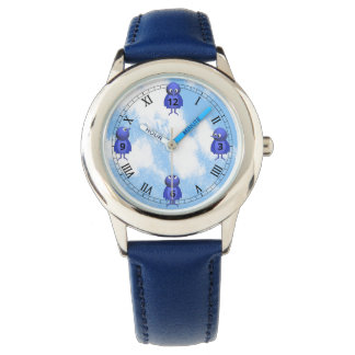 Blue Birds Arabic Roman Numbers Watch