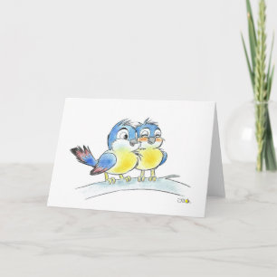 Blue birds card