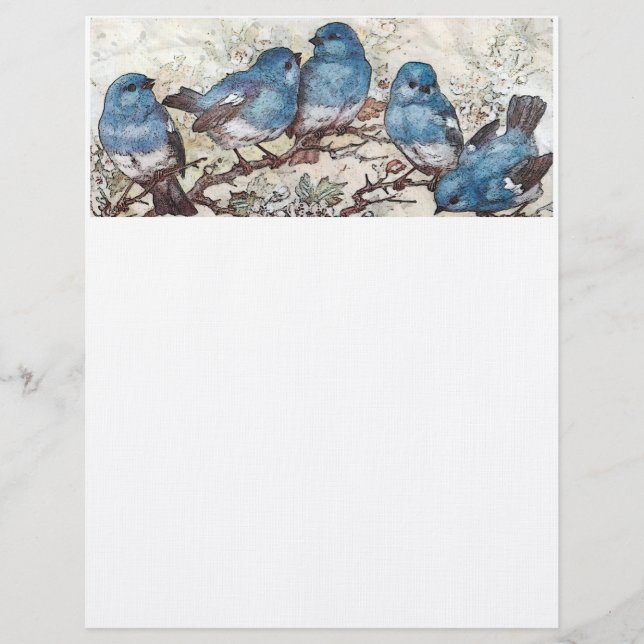 Blue Birds Custom Letterhead (Front)