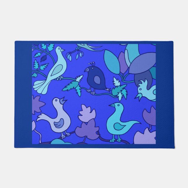 Blue Birds Doormat (Front)