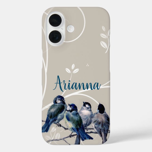 Blue Birds on a Branch Case-Mate iPhone Case (Back)