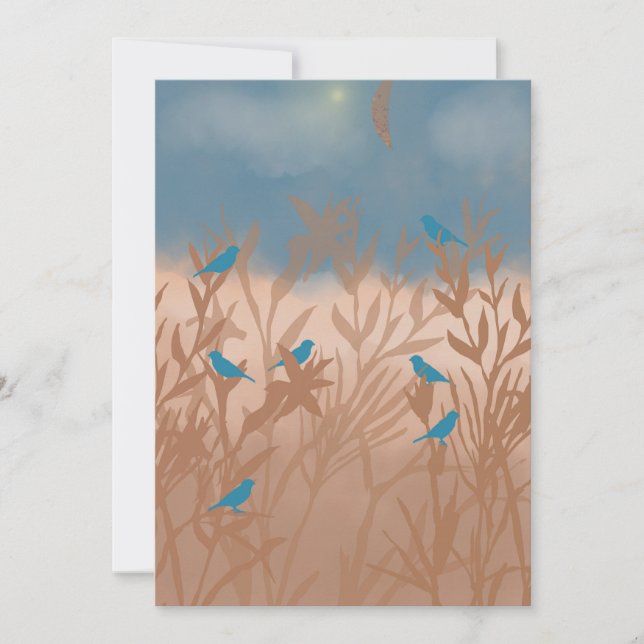 Blue birds save the date (Front)
