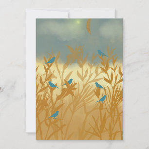 Blue birds save the date