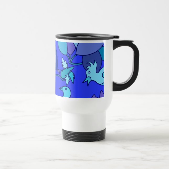 Blue Birds Travel Mug (Right)