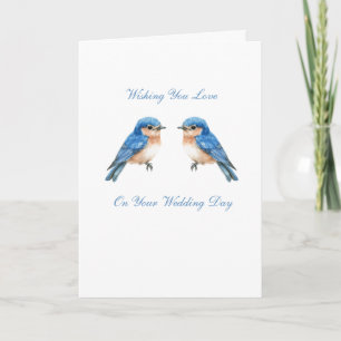 Blue Birds Wedding Card