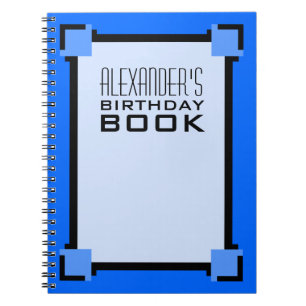 Blue Birthday Art Deco Book