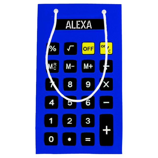 Blue Birthday Calculator   Small Gift Bag (Front)