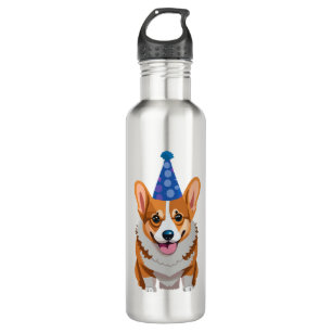 Blue Birthday Corgi Classic T-Shirt 710 Ml Water Bottle