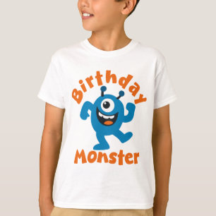 Blue Birthday Monster Party T-Shirt