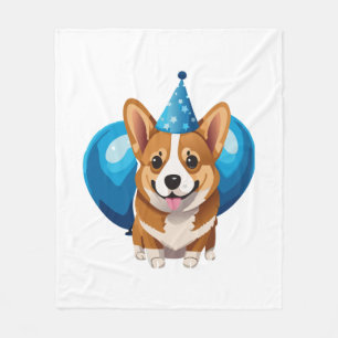 Blue Birthday Puppy Classic T-Shirt (1) Fleece Blanket