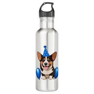 Blue Birthday Puppy Classic T-Shirt 710 Ml Water Bottle