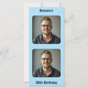 Blue Birthday Wish Card