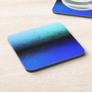 Blue Black Abstract Artwork Coaster